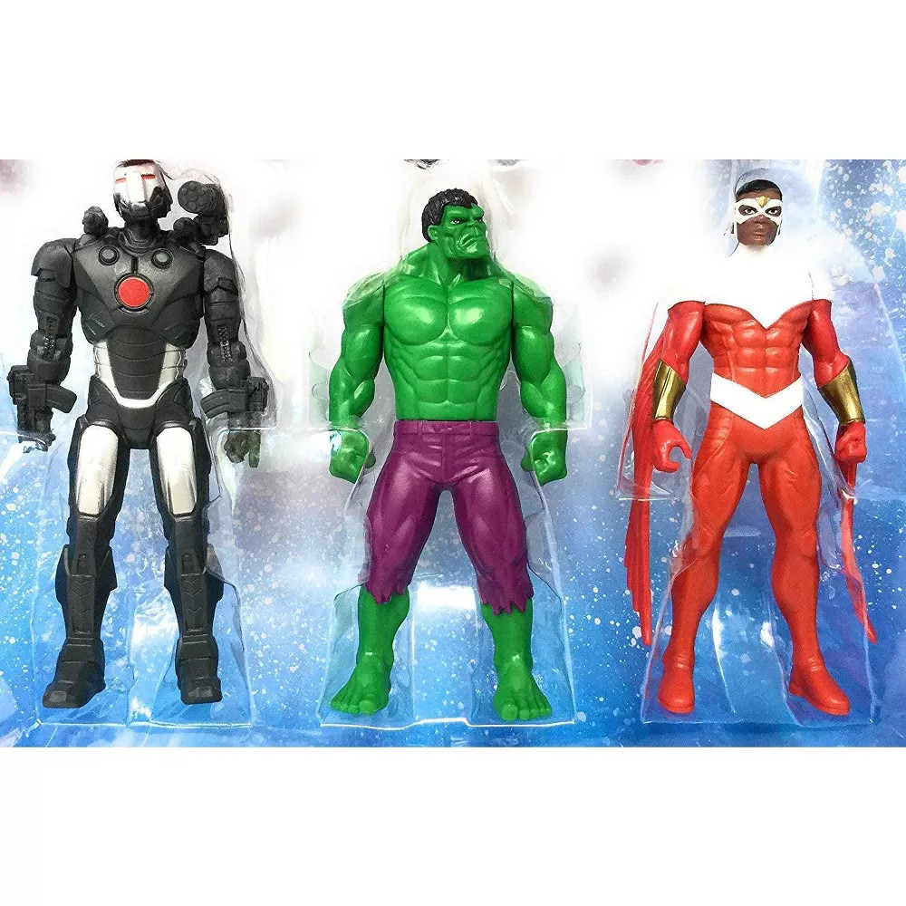Marvel Avengers 6" Action Figures - Iron Man, Hulk, Black Panther, Captain