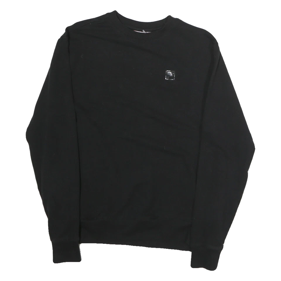 FILA Sweatshirt Noir À Col Rond Pour Homme En Coton Classique Décontracté - Photo 1/4