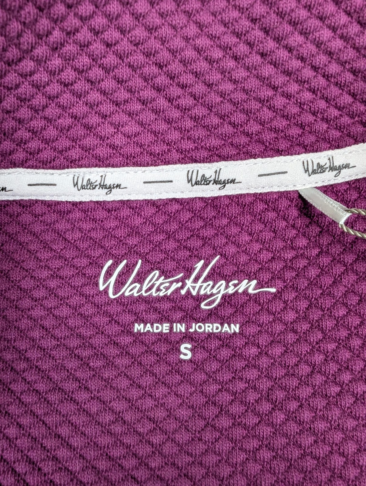 Walter Hagen Pullover Mens Small Beet Purple Clubhouse Quarter Zip Golf Thermal thumbnail 6