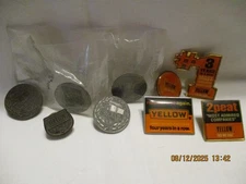 YELLOW FREIGHT COMPANY LOT OF 9 LAPEL SAFE DRIVER AWARD PINS VINTAGE TRUCKING