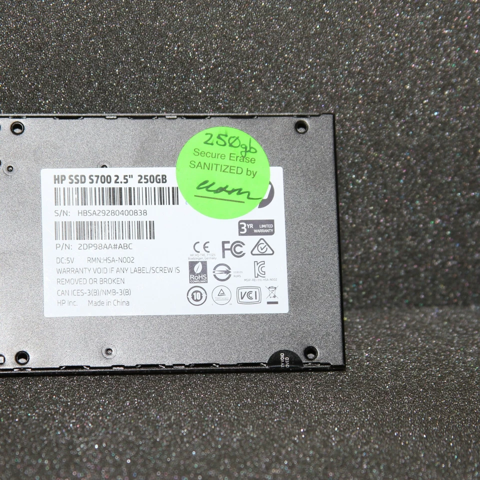 HP 2.5 Inch 250GB SSD - Image 2 of 2