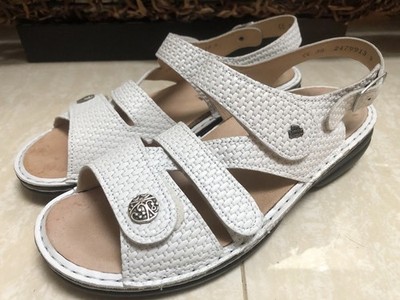 Finn Comfort Gomera White Lotus Leather EU 38 US 7/7.5 Women s