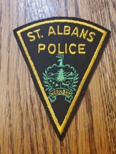 Obsolete shoulder patch for the St. Albans Police Department in Vermont, USA