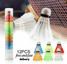 12Pcs Shuttlecock Set Badminton Foam Ball Colourful Plastic Outdoor & indoor UK