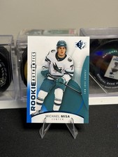 2025-26 Upper Deck SP Michael Misa Authentics Blue RC #122 Sharks Rookie