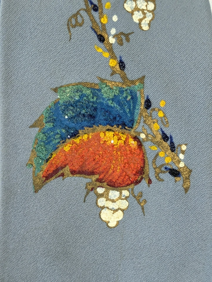 Vtg Penny's Towncraft Made Styled Hand Painted California Blue Fall Leaves 3.5" - Image 2 of 4