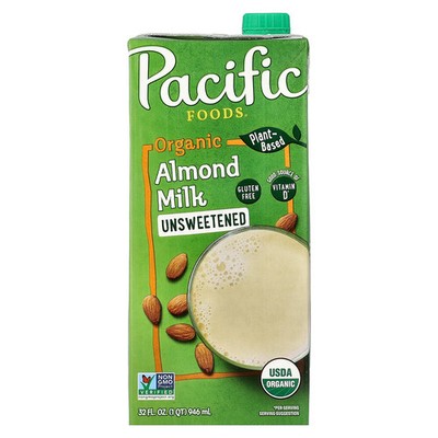 Organic Almond Milk, Unsweetened, 32 fl oz (946 ml)