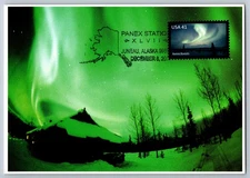 4203 Polar Lights Aurora Borealis Maxi Card w/Pictorial Cancel