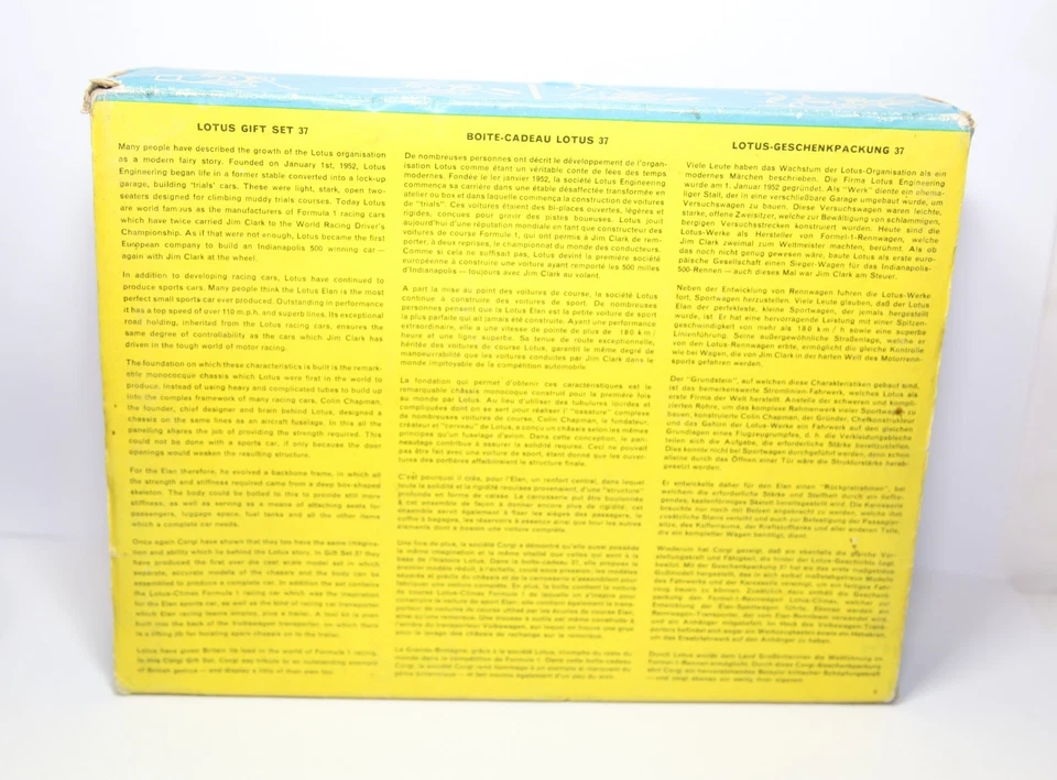 Corgi Gift Set 37 Lotus Racing Set In Original Box - Near Mint Vintage 1960s - Image 2 of 4