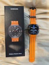 Samsung Galaxy Watch Ultra 47mm Silver Titanium w/Orange  LTE - Excellent
