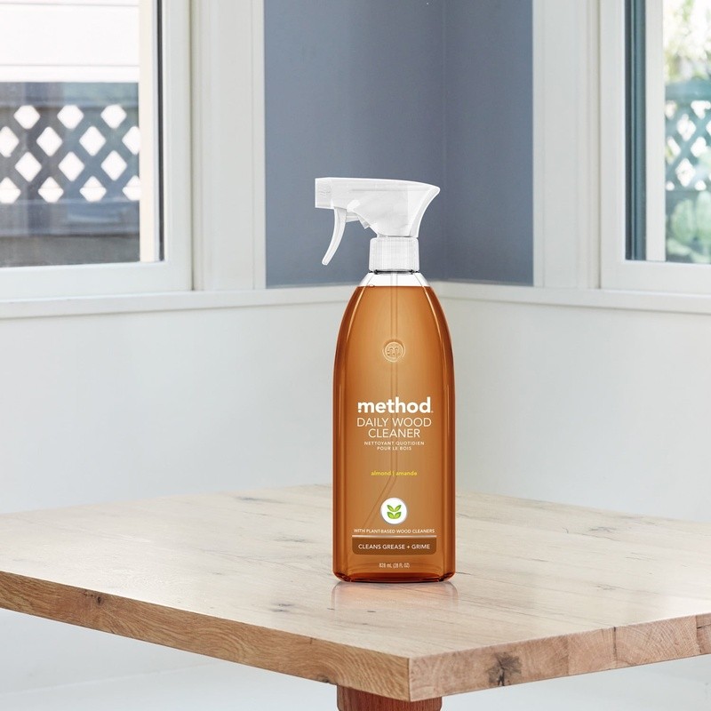 Daily Wood Cleaner Plant-Based Almond Scented Spray Dust & Grime Removal New
