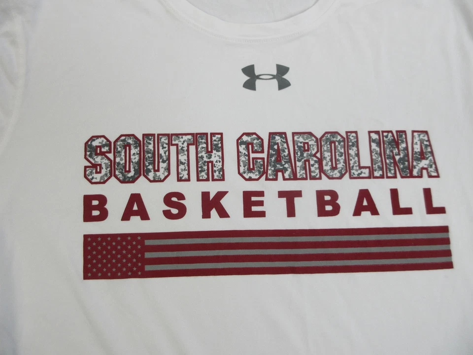 South Carolina Gamecocks Shirt Mens Medium White NCAA Basketball Long Sleeve - Image 4 of 4