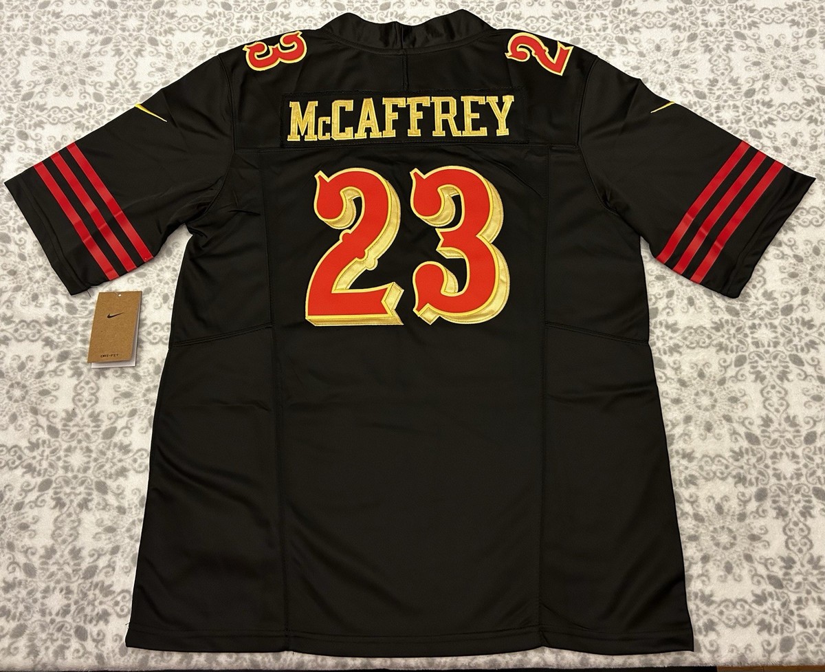 Christian Mccaffrey #23 49ers Faithful To The Bay Black Jersey