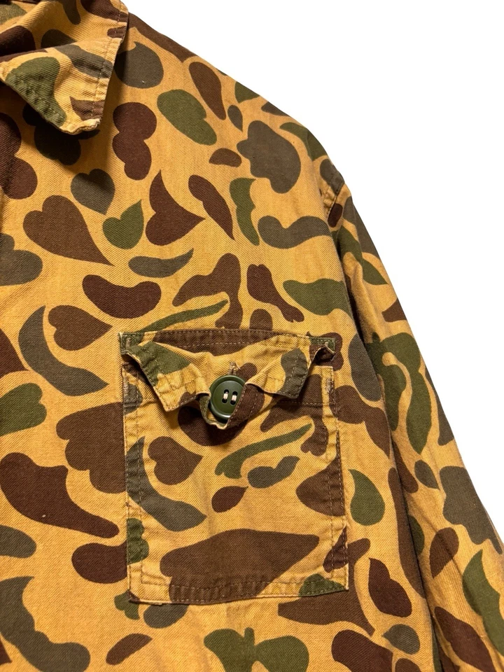 Vintage 70s Duck Camo Jacket Size Medium Hunters Choice Hunting Chore Barn Coat - Image 2 of 4