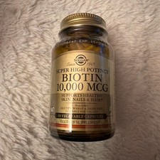 Solgar Biotin 10000 mcg 60 Vegetable Capsules Exp 11/2026