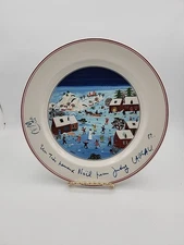 Unique Laplau Villeroy & Boch Naif Christmas 10.5” Dinner Plate, Judy Laplau '82
