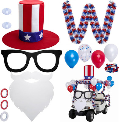 Patriotic Golf Cart Decoration Kit for 4th of July Celebrations