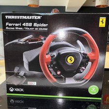 Image of Thrustmaster Ferrari 458 Spider Racing Wheel Pedals Black Red, Xbox Compatible