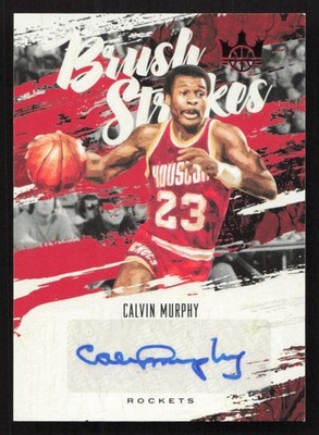 2019-20 Panini Court Kings Calvin Murphy Auto Brush Strokes Ruby #/49 #BR-CMU
