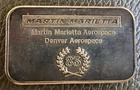 Vtg 1983 1 Oz .999 Silver Bar MARTIN MARIETTA  Aerospace Denver Extremely Rare￼
