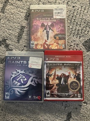 Saints Row Gat Out of Hell, The Third, IV PS3 Games Lot, Complete in box 