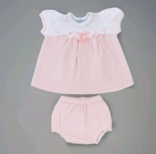 Vintage Carters Baby Dress  Bloomers Infant Size 18 MO 23- 26 Lbs Pink Stripes