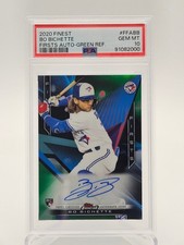 2020 Topps Finest AUTO Bo Bichette #FFA-BB Green Refractor /99 (RC) PSA 10