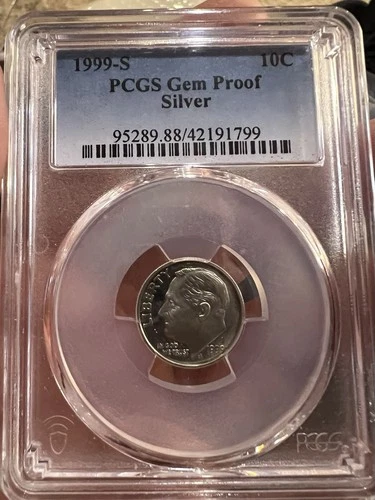 1999-S PCGS Gem Proof Silver Dime Coin