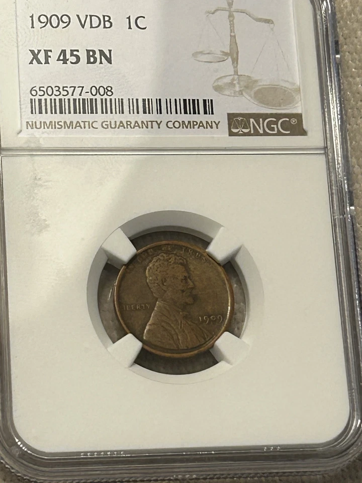 1909 VDB US Lincoln Cent 1c NGC XF45BN,Historic Piece Collection Coin, - Image 4 of 4