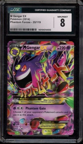 Pokemon M Gengar EX XY Phantom Forces Holo Rare #35 CGC 8