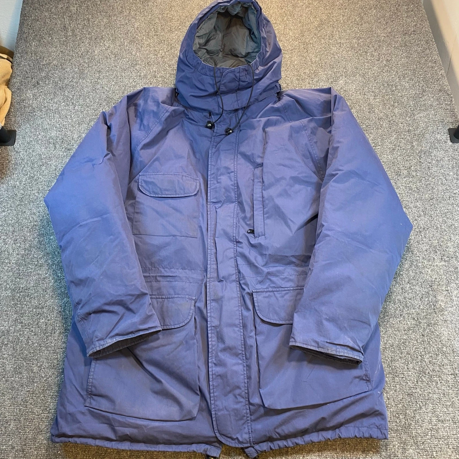 Vintage Eddie Bauer Men's Size XL Premium Goose Down Ski Snow Jacket Coat Hooded