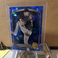 Topps Bowman Chrome Draft Sapphire Michael Salina BDC-76 2025 Padres