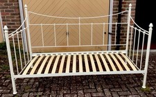 Laura Ashley Wrought Iron Day Bed Frame. Cream. Single