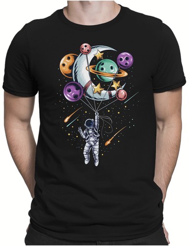 Astronaut Ballon | Herren Fun T-Shirt S bis 4XL | Nasa Galaxy Kosmos Luftballon - Picture 3 of 13