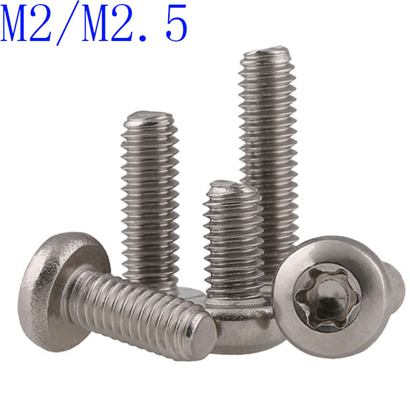 M2 and M2.5 Torx Security Button Head Machine Screws A2 304 Stainless Steel