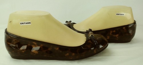 Scarpe da donna Etienne Aigner KADISHA US 6 marrone nero vegan slip-on ballerine 5370 - Foto 4 di 8