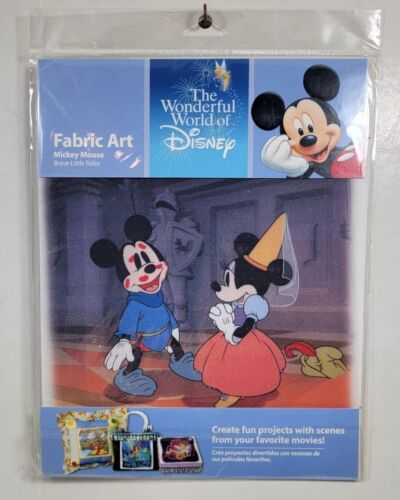 DISNEY "LOT" FABRIC ART (1) MICKEY MOUSE and (1) SNOW WHITE 2006