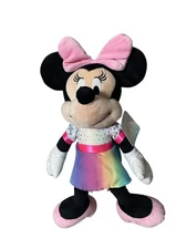 Kids Preferred Disney Baby Plush 12" Minnie Mouse Rainbow Dress Bow Crinkles 18”