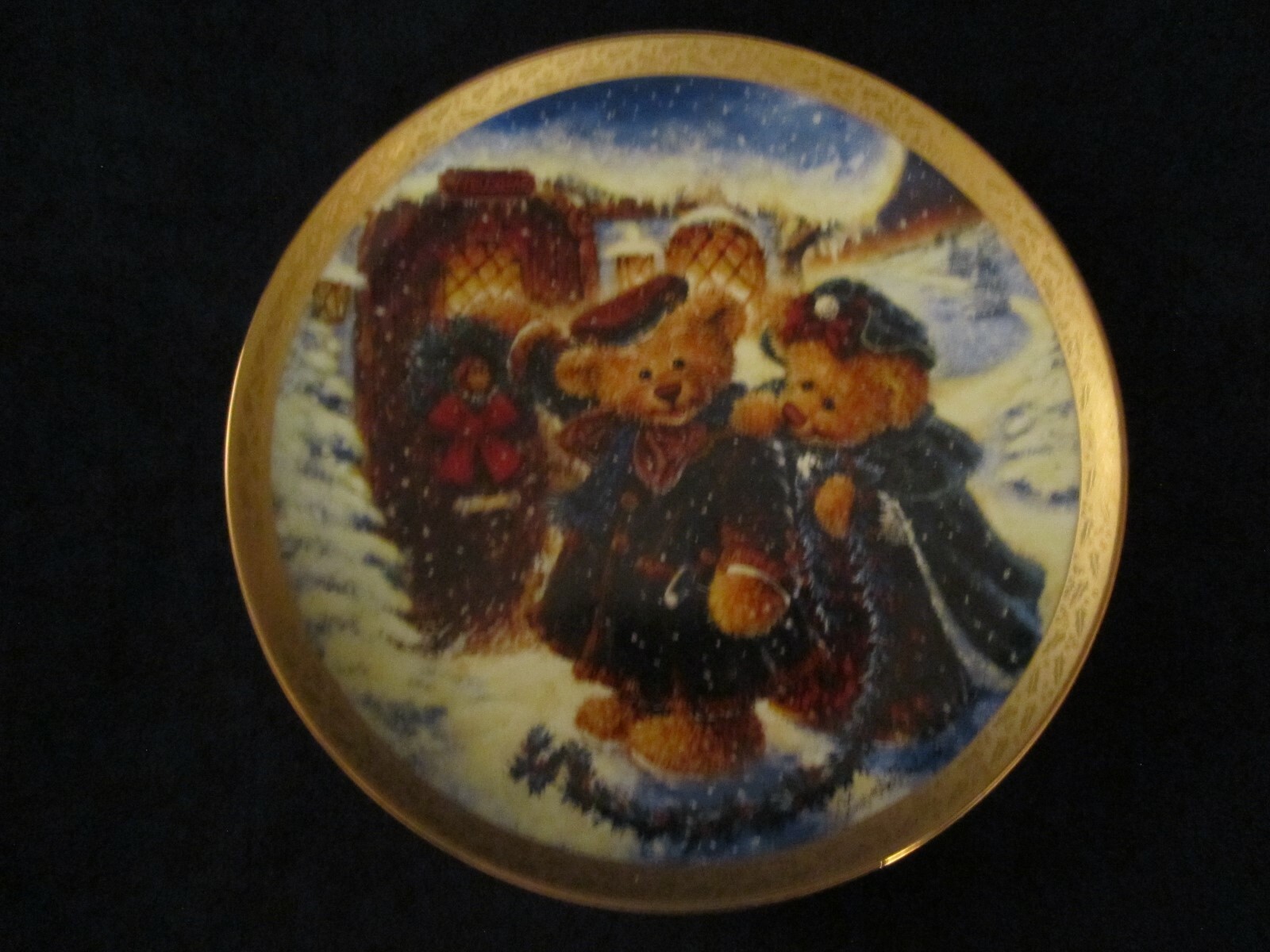 WREATH OF LOVE collector plate STEWART SHERWOOD Beary Merry Christmas TEDDY BEAR eBay