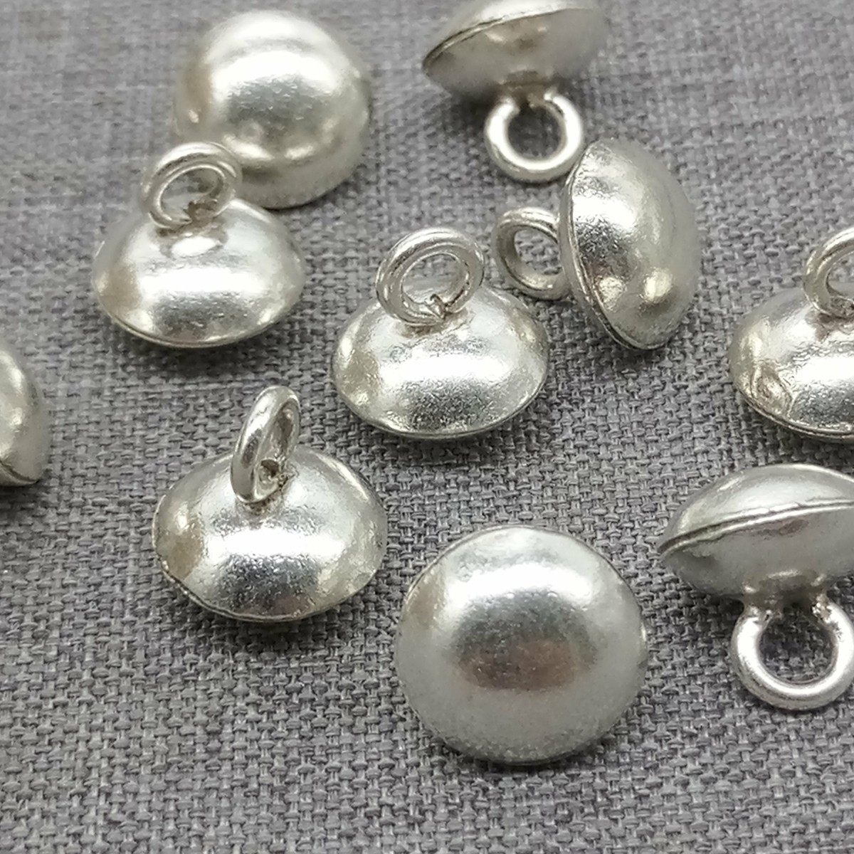 Karen Hill Tribe Silver Plain Button Clasps for Bracelet