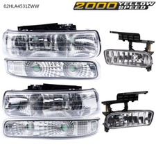 Fit For 1999-2002 Silverado 2000-2006 Tahoe Suburban Headlightsfog Lights New Fit For 1999-2002 Silverado 2000-2006 Tahoe Suburban Headlightsfog Lights New