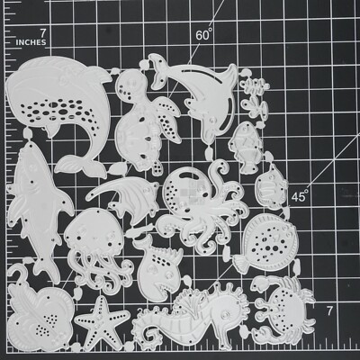 Sea Creatures Whale Dolphin Octopus Shark Seahorse Turtle Metal Cutting Die