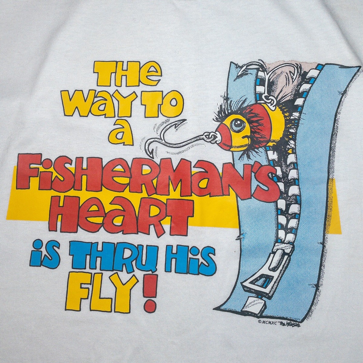 90s USA製 釣り人 おもしろプリント vintage T-shirt VINTAGE 90s Fishing Funny Graphic Comic T Shirt XXL 1992