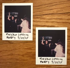 The Crux Listening Party 3/29/25 Promo 2 Polaroids 3 1/2" x 4 1/2" Joe Keery Djo