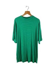 Boohoo Green Short Sleeve Round Neck Jersey Mini Dress - Size 16