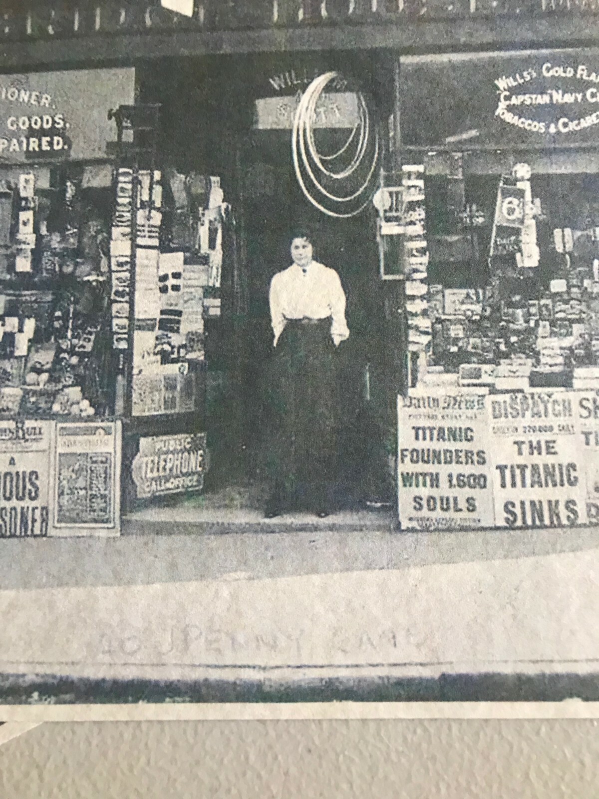 RMS TITANIC, PENNY LANE SHOPPE KEEPER LIVERPOOL, TITANIC SINKS RP 1912