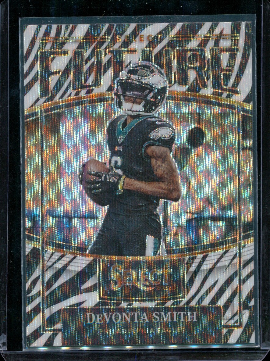 2022 DeVonta Smith Select Future Zebra Case Hit