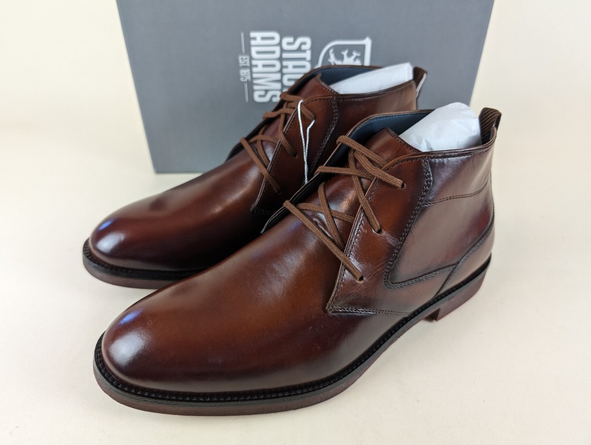 Stacy Adams Chukka Boots Mens 9 Kyron Cognac Brown Leather  display picture 1