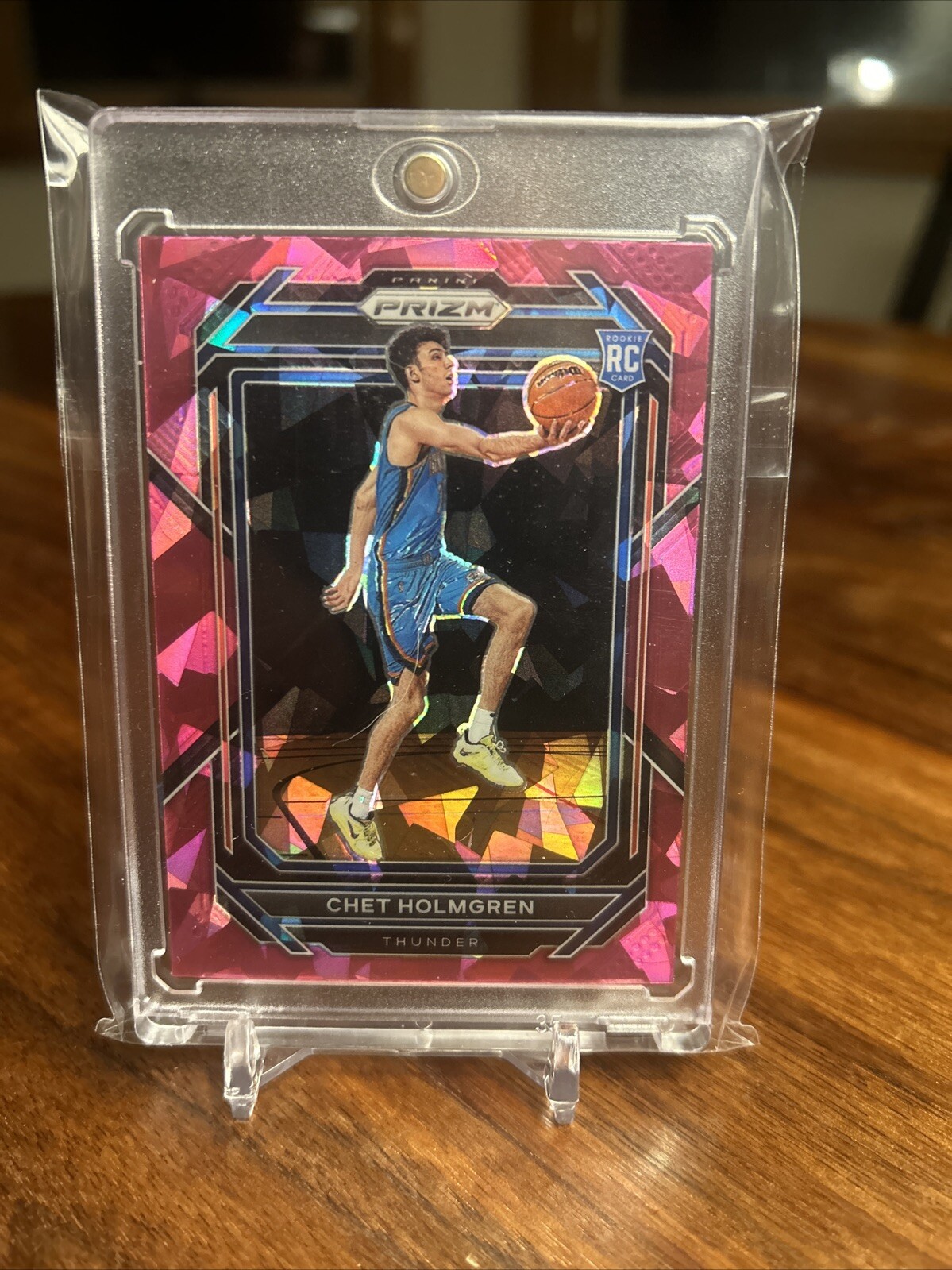 Chet Holmgren RC Pink Ice Prizm 2022-23 Panini Prizm #266 OKC Cracked Ice Rookie