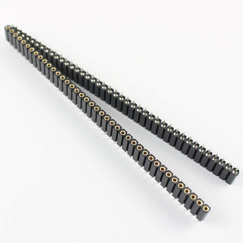 1Pcs 2.54mm Pitch 40 Pin Female Single Row Round Hole Header Strip PH:7mm - Image 4 of 4